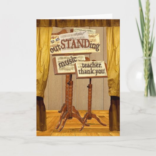 outSTANDingミュージック先生 サンキューカード (正面)