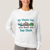 Outswim Outbike Outrun Triathlon叔父さんのフード付きスウェットシャツ Tシャツ (正面)