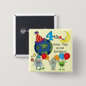 Outtaこの世界の第4誕生日のTシャツおよびギフト 缶バッジ (正面&裏面)