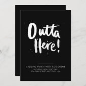 Outtaのここに行く遠くににパーティの招待状 招待状 (正面/裏面)