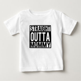 Outtaのまっすぐなお母さんのおもしろいなベビーのワイシャツ ベビーTシャツ