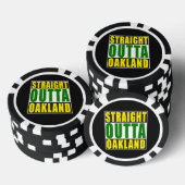 Outtaまっすぐなオークランドの緑 ポーカーチップ (積み重ね)