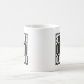 Outtaまっすぐなオークランドの黒 コーヒーマグカップ (中央)