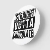 Outtaまっすぐなチョコレート ラウンド壁時計 (傾斜)