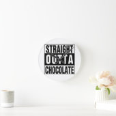 Outtaまっすぐなチョコレート ラウンド壁時計 (ホーム)