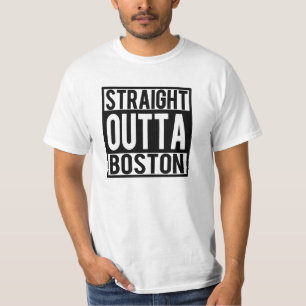 Outtaまっすぐなボストンのおもしろいな人のワイシャツ Tシャツ