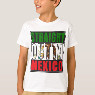 Outtaまっすぐなメキシコの旗 Tシャツ