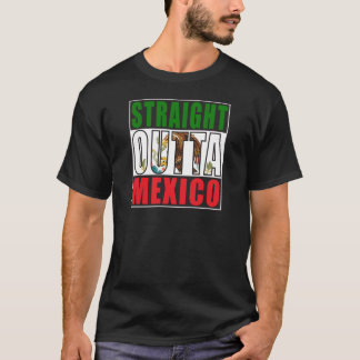 Outtaまっすぐなメキシコの旗 Tシャツ
