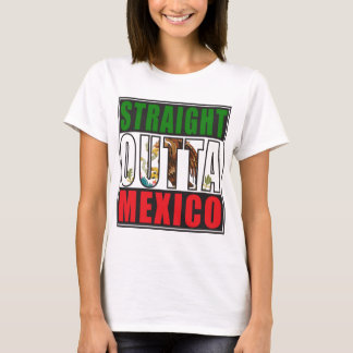 Outtaまっすぐなメキシコの旗 Tシャツ