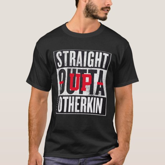 OuttaまっすぐなOtherkinのおもしろいで写実的なティー Tシャツ (正面)