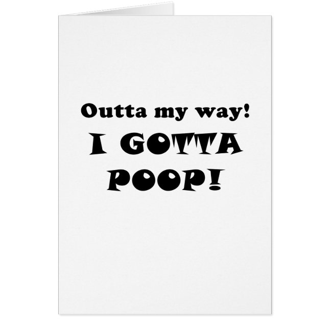 Outta私がウンチに得た私の方法 (正面)