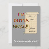 Outta Here大学院 招待状 (正面)