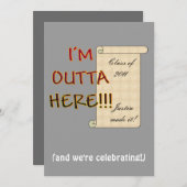 Outta Here大学院 招待状 (正面/裏面)