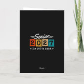 Outta Here Graduation Quote Senior Class of 2027 カード (裏面)