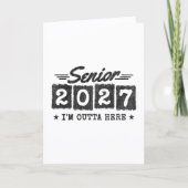 Outta Here Graduation Retro Senior Class of 2027 カード (正面)