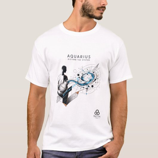 OUTTA SPACE ― ギャラクシーアクエリアス Tシャツ (正面)