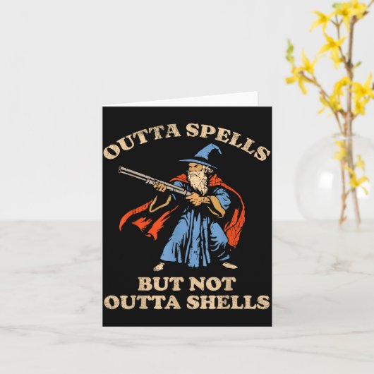 Outta Spells But Not Outta Shells Wizard Fantasy M カード (黄色い花)