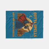 Outta Spells But Not Outta Shells Wizard Fantasy M フリースブランケット (正面(横))