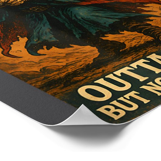 Outta Spells But Not Outta Shells Wizard Fantasy M ポスター (角)