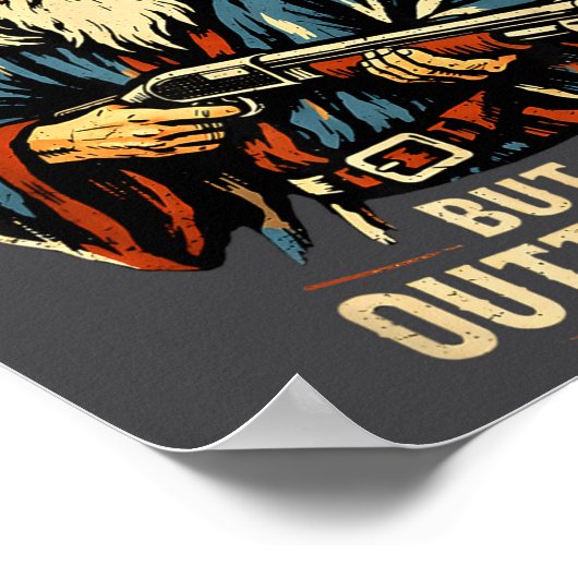 Outta Spells But Not Outta Shells Wizard Fantasy M ポスター (角)