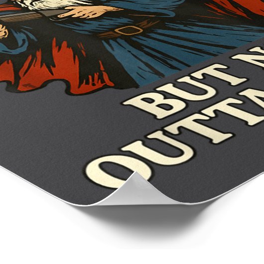 Outta Spells But Not Outta Shells Wizard Fantasy M ポスター (角)