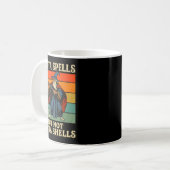 Outta Spells But Not Outta Shells Wizard Retro Fan コーヒーマグカップ (正面左)