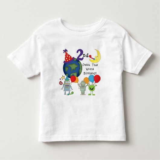 Outta This World 2nd誕生日Tシャツ トドラーTシャツ (正面)