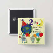 Outta This World 2nd誕生日Tシャツ 缶バッジ (正面&裏面)