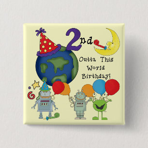 Outta This World 2nd誕生日Tシャツ 缶バッジ