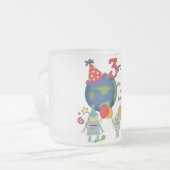 Outta This World 3rd誕生日Tシャツとギフト フロストグラスマグカップ (正面左)