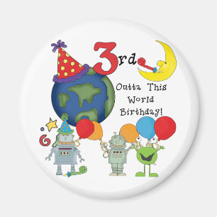 Outta This World 3rd誕生日Tシャツとギフト マグネット