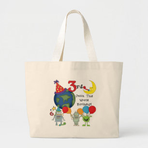 Outta This World 3rd誕生日Tシャツとギフト ラージトートバッグ