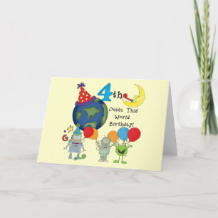 Outta This World 4th Birthday Tシャツとギフト カード