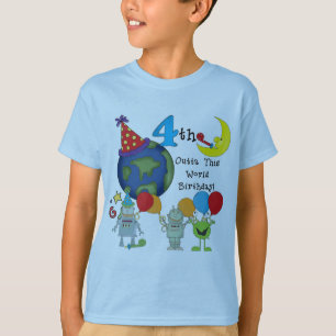 Outta This World 4th Birthday Tシャツとギフト Tシャツ