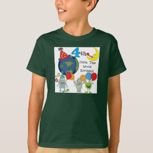 Outta This World 4th Birthday Tシャツとギフト Tシャツ