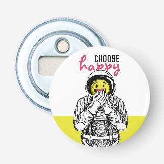 Ouvre bouteille [choose happy] Astronaute sourire 栓抜き