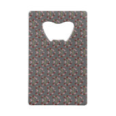 Ouvre-bouteille en acier gris orné de cœurs roses クレジットカード栓抜き (裏面)