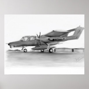 OV10ブロンコ飛行機 ポスター