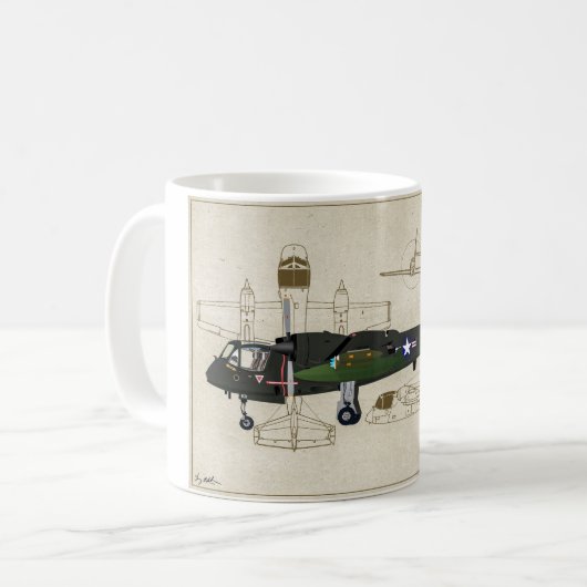 OV-1Dのモホーク族の人のコーヒー・マグ コーヒーマグカップ (正面左)