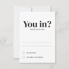 Ovalのミニマルア結婚レスポンスカード 招待状