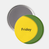 OVALボタン – 黄色+テキストとアイディア マグネット (正面/裏面)