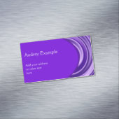 OVALボタン – VIOLET +テキストとアイディア マグネット名刺 (インサイチュ)