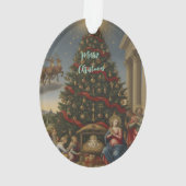 Oval Acrylic Nativity Santa Christmas Ornament オーナメント (裏面)