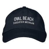 Oval Beach Michigan Embroidered Hat 刺繍入りキャップ (正面)