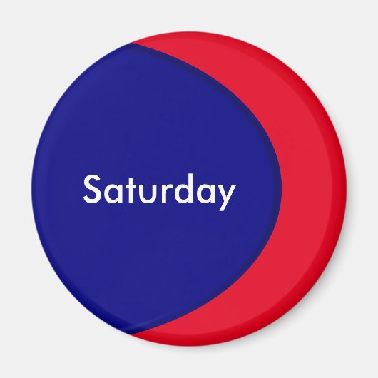 OVAL BUTTON – ネイビーブルー+テキストとアイディア マグネット (正面)