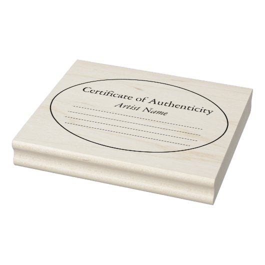 Oval Certificate of Authenticity Artwork Stamp ラバースタンプ (スタンプ)