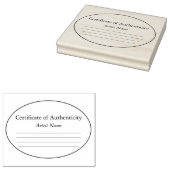 Oval Certificate of Authenticity Artwork Stamp ラバースタンプ (押印)