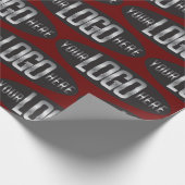 Oval Company Business Logo on Red Wrapping紙 ラッピングペーパー (角)