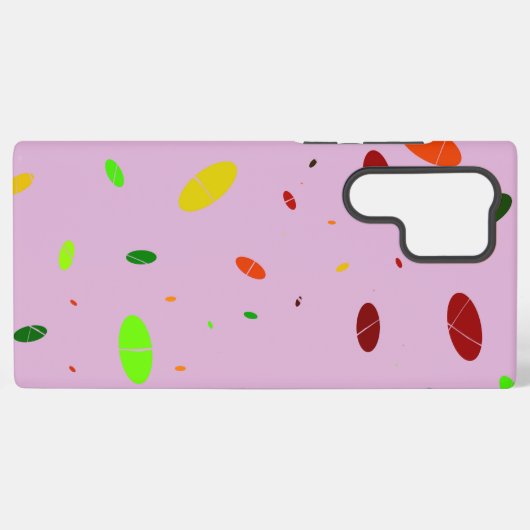 Oval Fun on Pink Samsung Galaxyケース (裏面横)