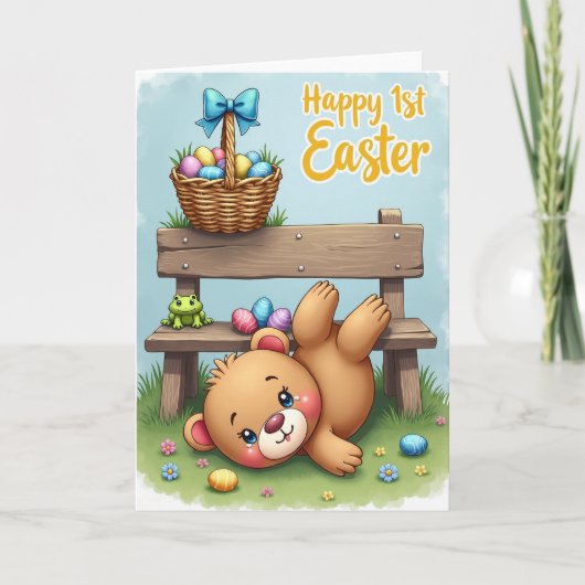 Oval Pattern Easter Card カード (正面)